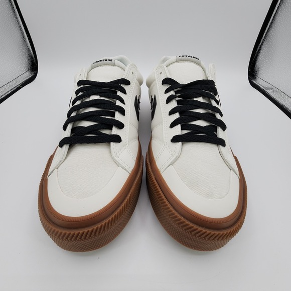 Converse Sport Casual Ox‎ Shoes Mens 10 White Black Low Sneakers NEW PLS READ - Picture 5 of 11